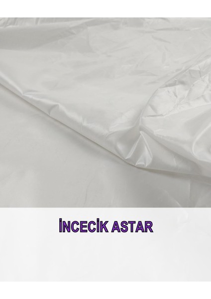 Sentetik Etek Ceket Astarı Ekru Renkte Hafif Hışırtılı (En 140 cm x Boy 240 Cm)