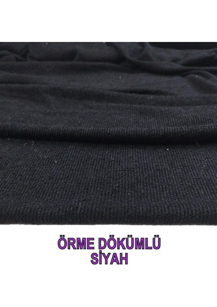Ince Yumuşak Örme Siyah Renkte (En 160 cm x Boy 260 Cm)
