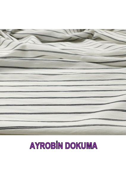 Aerobin Dokuma Siyah Ekru Enine Çizgili (En 160 cm x Boy 225 Cm)