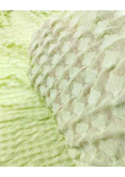 Waffle Jarse Açık Yeşil Renkte Tek En (En 90 cm x Boy 285 Cm) fiyatları