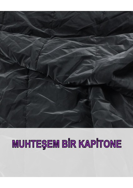 Montluk Kapitone Siyah Renkte (En 140 cm x Boy 170 Cm)