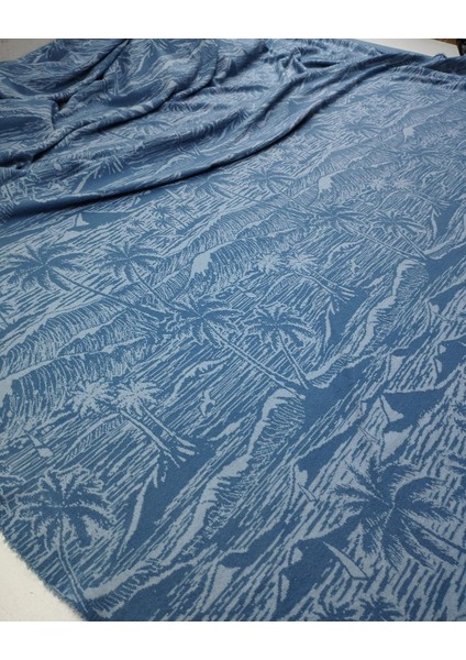 Mavi Renklerde Jakarlı Örme En: 150 cm modelleri