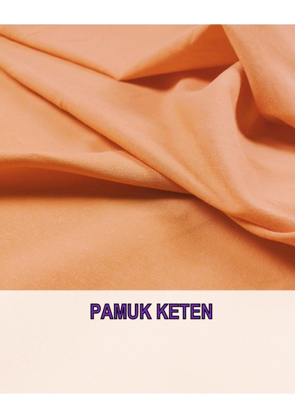 Turuncu Renkte Pamuk Keten En: 140