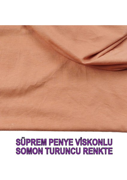 Ince Penye Somon Renkte (En 160 cm x Boy 200 Cm)
