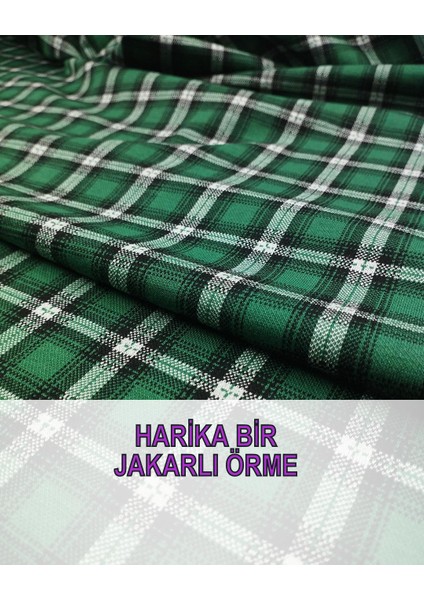 Jakarlı Örme Koyu Yeşil Beyz Siyah Renklerdeen: 160 cm