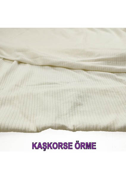 Krem Ekru Arası Renkte Raporlu Örme (En 100 cm x Boy 130 Cm)