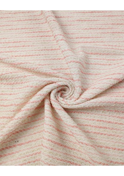 Simli Örme Krem Pembe Renklerde En: 130 cm