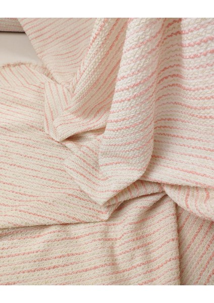 Simli Örme Krem Pembe Renklerde En: 130 cm