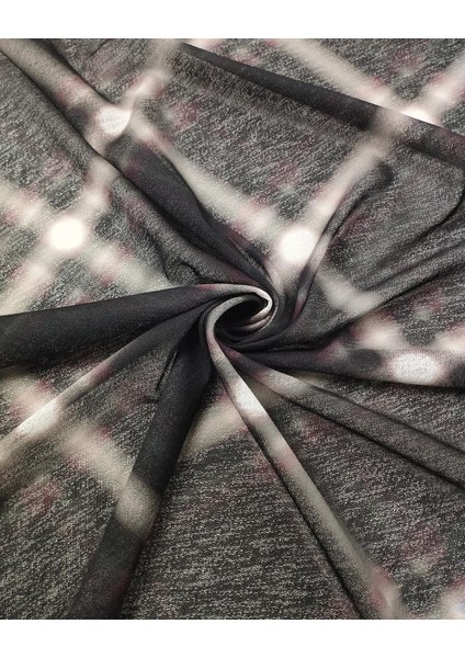 Bordo Ekru Antrasit Jarse Tül (En 140 cm x Boy 160 Cm)