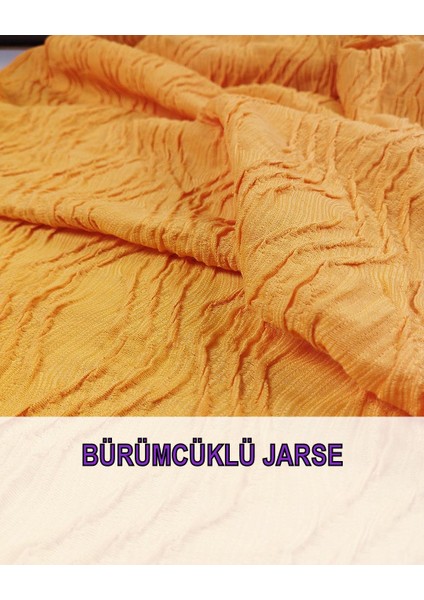 Bürümcüklü Jarse Sarı Turuncu Arası Renkte (En 140 cm x Boy 220 Cm)