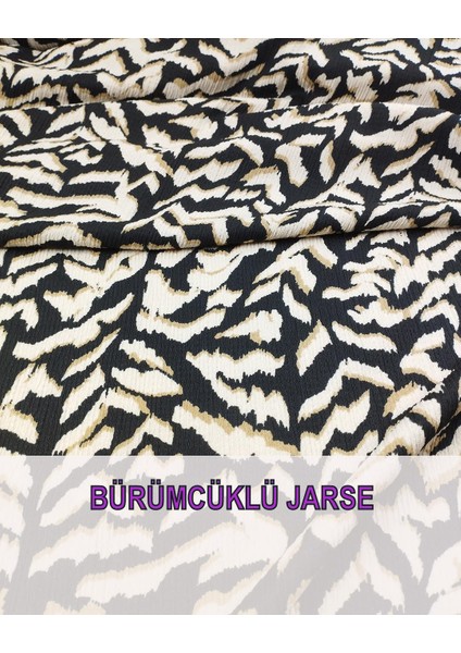 Bürümcüklü Jarse Siyah Kahve Krem Renklerde En: 150