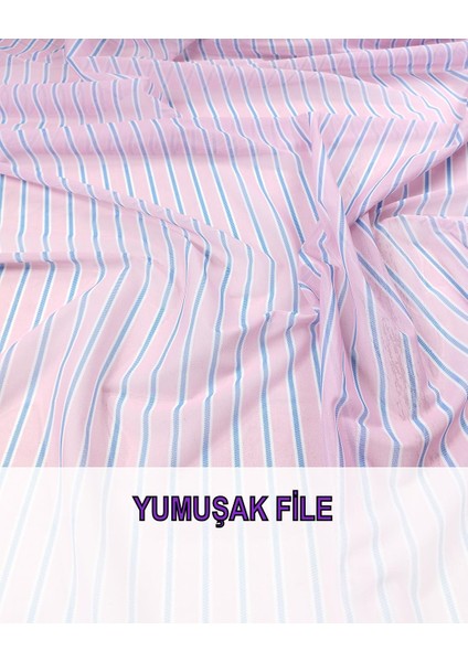 Mavi Pembe Renkli File (En 140 cm x Boy 360 Cm)