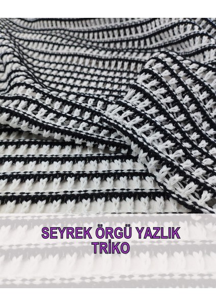 Seyrek Örme Triko Siyah Beyaz Renklerde (En 110 cm x Boy 165 Cm)
