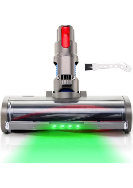Dyson V7 V8 V10 V11 V15 Elektrikli Süpürge Zemin Fırçası Başlığı Yeşil LED Işıkları Halılar ve Sert Zeminler Için (Yurt Dışından)
