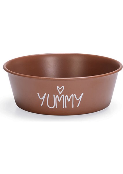 Yavru Köpek Mama Su Kabı, Paslanmaz Çelik, Kaymaz Taban, Kiremit, 13cm, 470ml