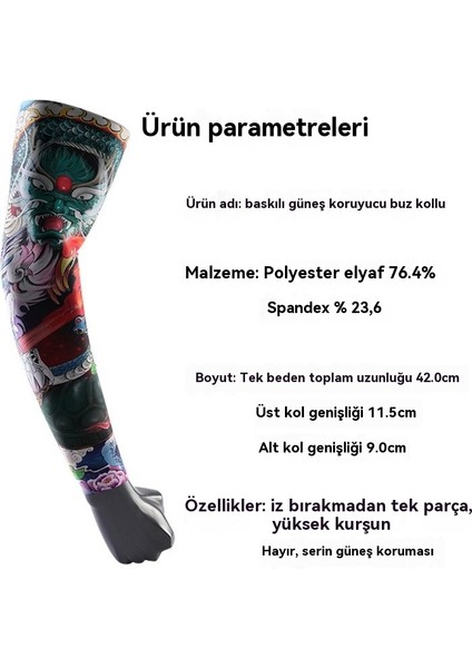 Yeni Anti-Uv Dövme Deseni Açık Soğuk Buzipek Kollar (Yurt Dışından) fiyatları