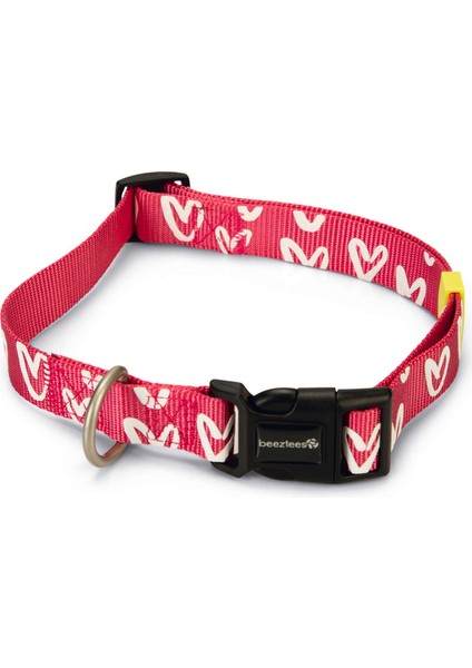 Köpek Tasması, Pembe, 48-70cm, 25mm