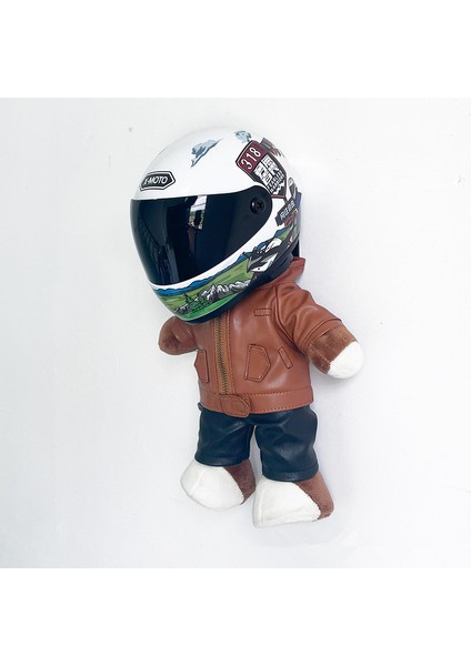 Motosiklet Motosiklet Kuyruk Kutusu Bebek Bebek Ayı Kask Modeli Oyuncak (Yurt Dışından)