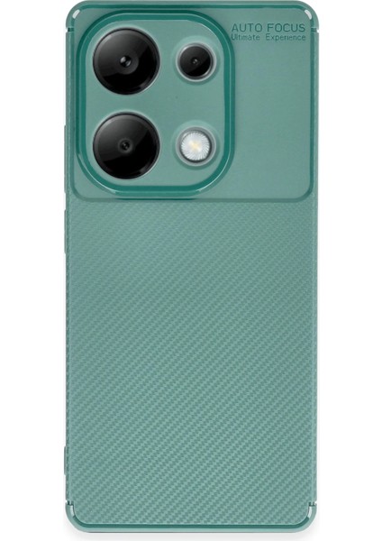 Xiaomi Redmi Note 13 Pro 4g Kılıf Auto Focus Karbon Kapak - Koyu Yeşil Glstd