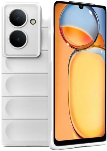 Xiaomi Redmi 13C Kılıf Optimum Silikon - Krem Glstd