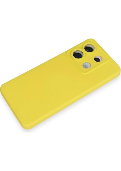 Xiaomi Redmi Note 13 Pro 5g Kılıf Nano Içi Kadife Silikon - Sarı Glstd
