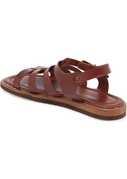 Kahve Deri Kadın Sandalet - K24Y1SN67127-A24