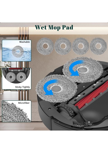 Roborock Q Revo/qrevo S/qrevo Pro/qrevo Maxv/qrevo Master Için Aksesuar Seti, Yedek Parçalar - Toz Torbaları, Paspas Pedleri (Yurt Dışından) indirimleri