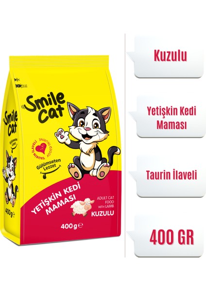 Cat Yetişkin Kedi Maması Kuzulu 400 Gr.