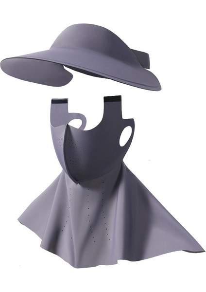 Kadınlar Için Yaz Aylarında Güneşten Korunma ve Uv Koruması Sağlayan Yeni Stil Güneş Şapkası, Boş Üst ve Velcro Güneş Koruma Maskesi ile Üst Düzey Güneş Şapkası (Yurt Dışından)