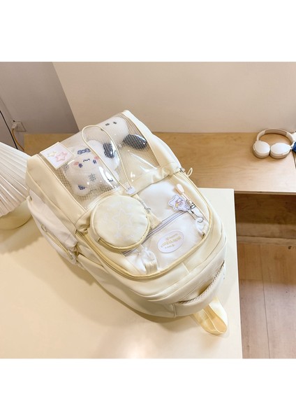 Kızlar Için Sevimli Naylon Okul Sırt Çantası Genç Öğrenci Kadın Sırt Çantası Çok Cepli Okul Çantası Kawaii Dizüstü Bilgisayar Kitap Çantası Paketi Mochila (Yurt Dışından) modelleri