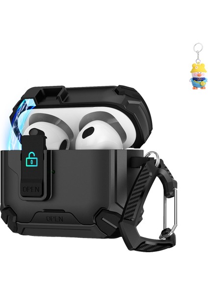 Apple Airpods Bluetooth Kulaklık Koruyucu Kılıfı Airpods 4. Nesil Asılı Standı Kulaklık Kılıfı Manyetik Kabuk (Yurt Dışından)