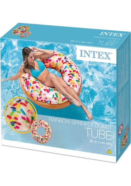 Raınbow Sprınkle Donut Gökkuşağı Serpintili Donut Simit 114 Cm (45'') modelleri