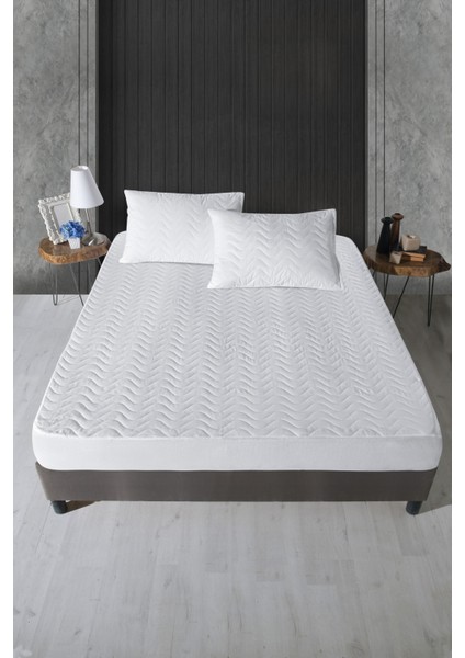 Kapitone Fitted Full Kenar Su Sıvı Geçirmez Yatak Koruyucu & Alez Çarşaf