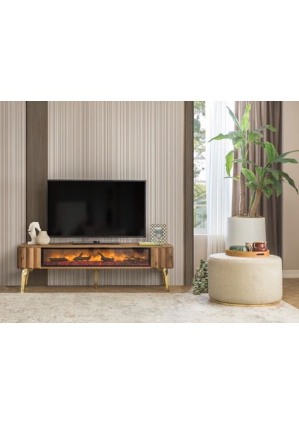 Lndhome Dubai Şömineli Tv Ünitesi