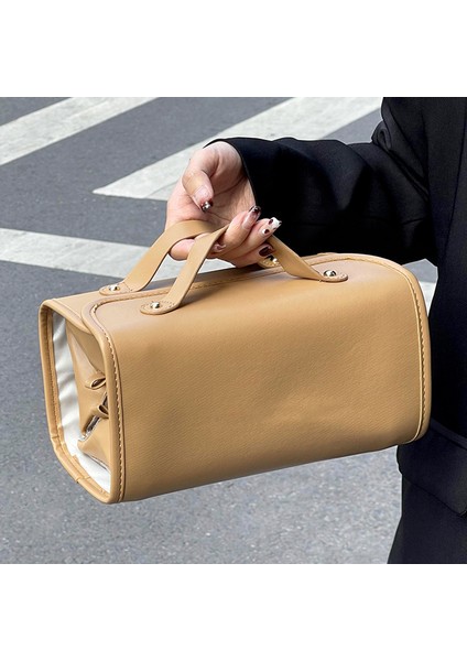 Taşınabilir Büyük Kapasiteli Katlanır Model Kadın Kozmetik Seyahat Çantası (Yurt Dışından)