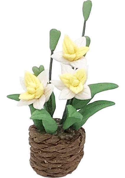 1:12 Mini Bebek Evi Oyuncak Simülasyon Sarı Cattleya Çiçek Modeli (Sarı) (Yurt Dışından)