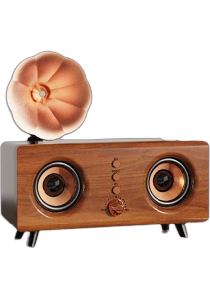 Retro Ahşap Masaüstü Yaratıcı Şık Hediye Bluetooth Hoparlör (Yurt Dışından)