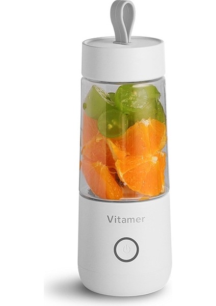 Vitamer USB Mini Taşınabilir Meyve Sıkacağı Meyve Suyu Blender Limon Meyve Sıkacakları Raybalar Şişe (Beyaz) (Yurt Dışından)