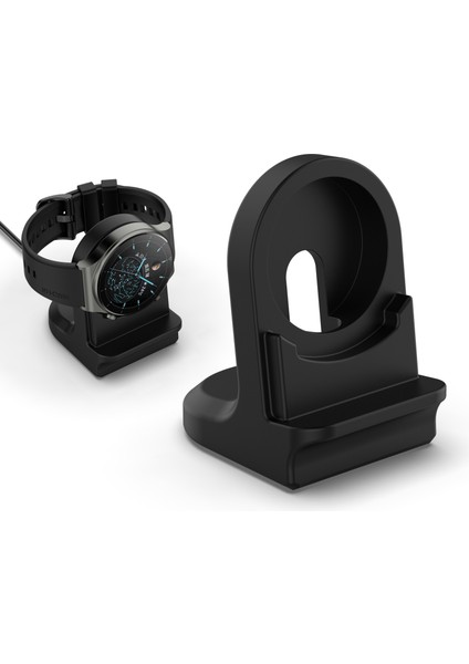 CBTX Huawei Watch 3/3 Pro Için Akıllı Saat Silikon Tutucu Şarj Standı - Siyah (Yurt Dışından)