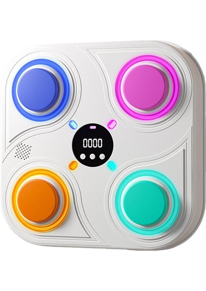 Akıllı Bluetooth Müzik Dijital Ekran Çocuk Boks Hedefi Ev Dekompresyon Oyuncak (Beyaz) (Yurt Dışından)