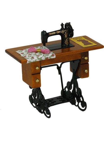 Mini Dikiş Makinesi Oyuncak Bebek Evi Dekorasyon Sahne Modeli (Yurt Dışından)