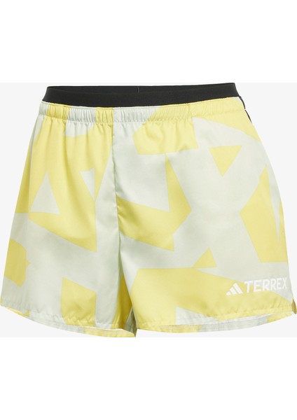 Terrex Multi Light Printed Kadın Sarı Koşu Şortu.- indirimleri