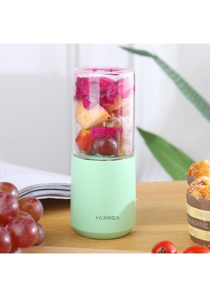Yaxında Mini Meyve Sıkacağı Taşınabilir Ev Yurdu USB Meyve ve Sebze Makinesi (Açık Yeşil) (Yurt Dışından)