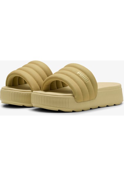 Karmen Slide Puffy Aqua Kadın Bej Terlik.02