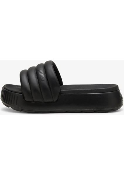 Karmen Slide Puffy Kadın Siyah Terlik.01