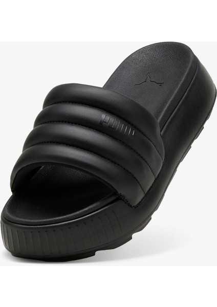 Karmen Slide Puffy Kadın Siyah Terlik.01
