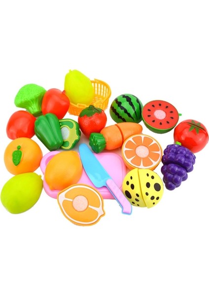 Çocuklar Için Plastik Gıda Oyuncak Kesme Meyve Sebze Oyna Rol Yapma Oyunu, Rastgele Renk ve Stil 15 Adet / Set (Yurt Dışından)