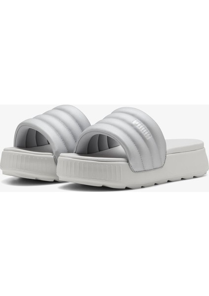 Karmen Slide Puffy Aqua Kadın Terlik Modern Tasarım ve Konfor ile Gri Renk 01 fırsatları