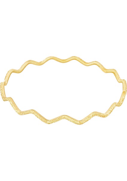 10 gr (gram) 22 Ayar İşçiliksiz Simli Dalga Bilezik