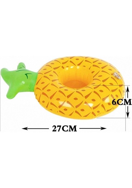 Eğlenceyi Sevenlere Ananas Şişme Deniz Havuz Bardak Tutucu